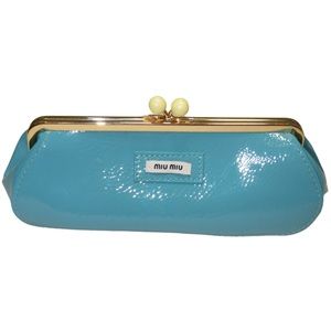 Authentic Miu Miu Blue Clutch Purse